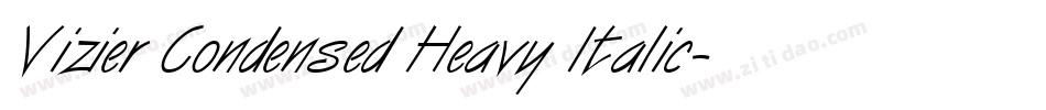 Vizier Condensed Heavy Italic字体转换